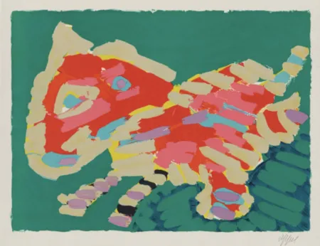 Lithograph Appel - Luminous Cat