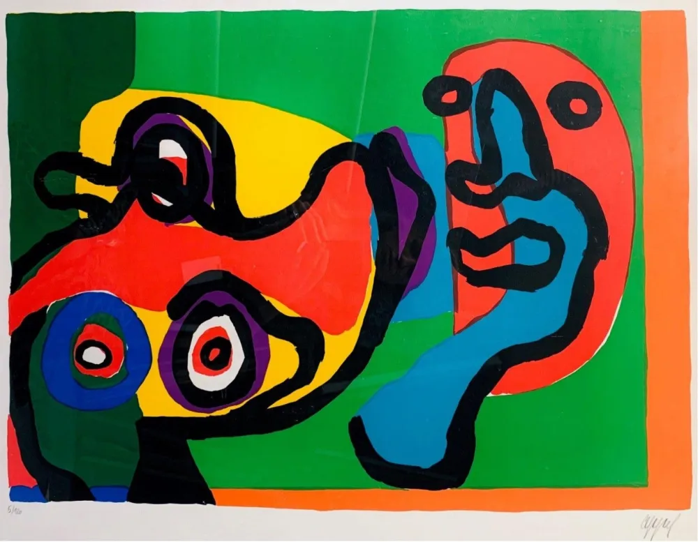 Lithograph Appel - Meeting in the Sun, ca.