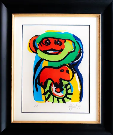 Lithograph Appel - Monkey