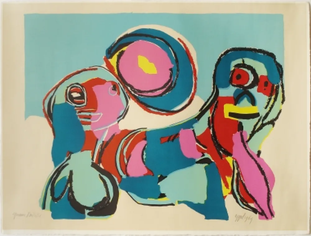 Lithograph Appel - Personnages