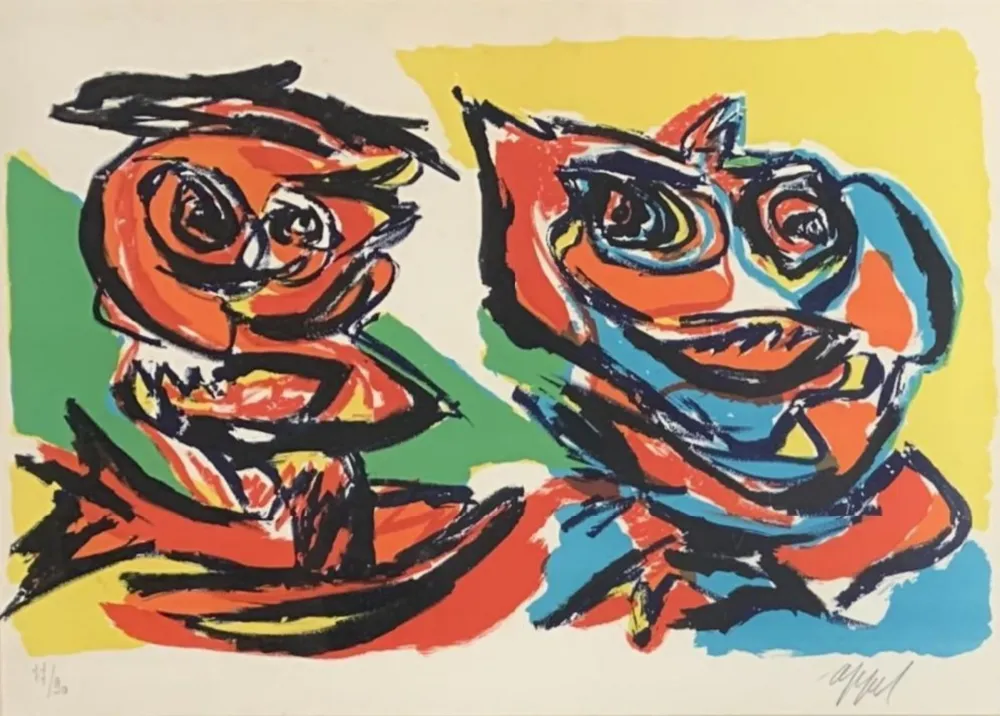 Lithograph Appel - Personnages, ca.