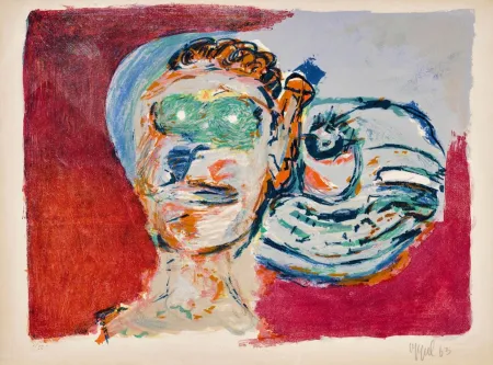 Lithograph Appel - Regard vers l'infini