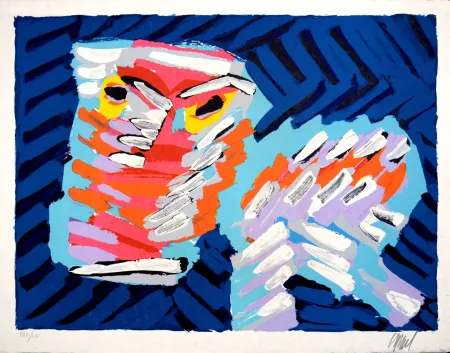 Lithograph Appel -  Sad Cat, 1978 - Hand-signed!