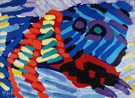 Screenprint Appel - See me running again, 1978 - Hand-signed!