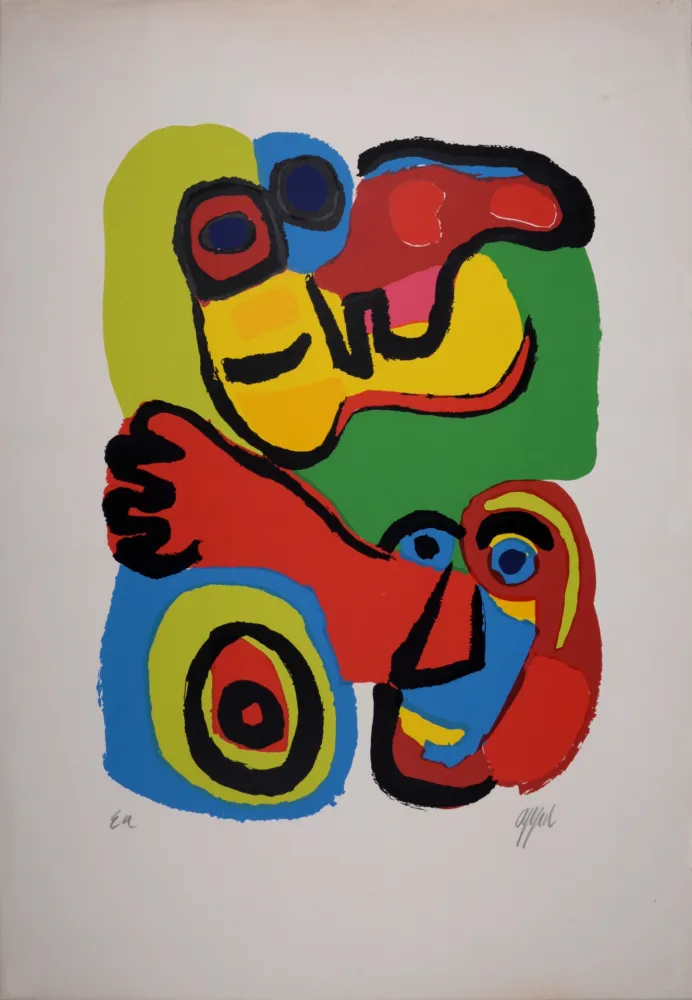 Lithograph Appel - Seeing Eyes, 1975 - Hand-signed