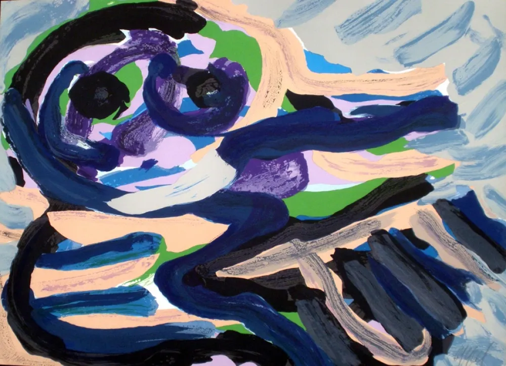 Lithograph Appel - Sitting in the landscape 