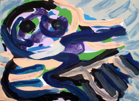 Lithograph Appel - Sitting in the landscape 