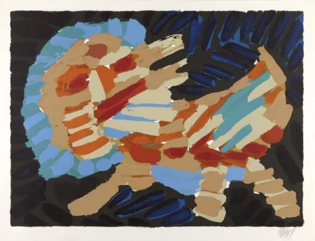 Lithograph Appel - Smiling Cat