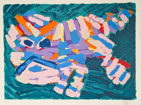 Lithograph Appel - Stalking Cat 