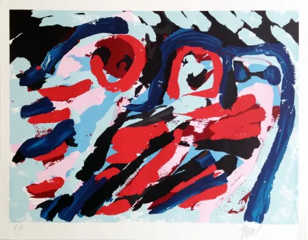 Screenprint Appel - Three smiling faces 