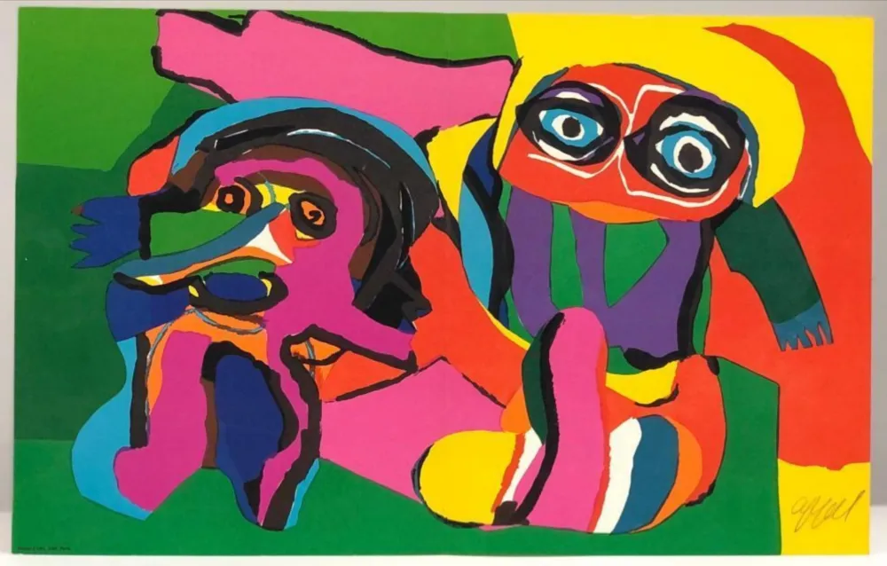 Screenprint Appel - Two Figures, ca.