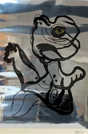 Screenprint Appel - Woman With the Golden Eye