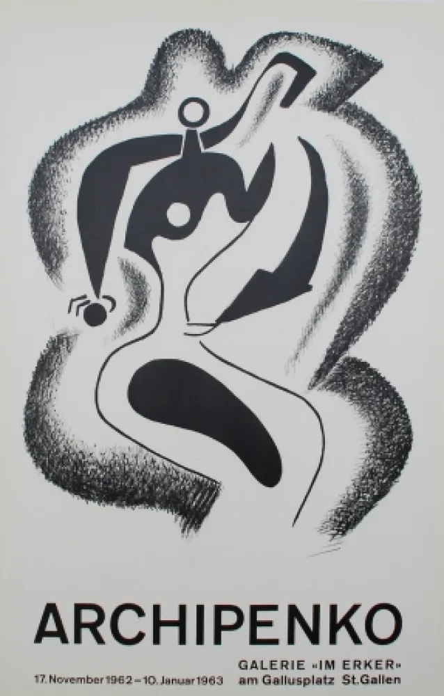 Lithograph Archipenko - Le sculpteur (The Sculptor)