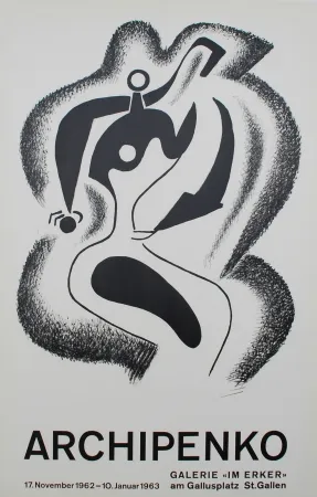 Lithograph Archipenko - Le sculpteur (The Sculptor)