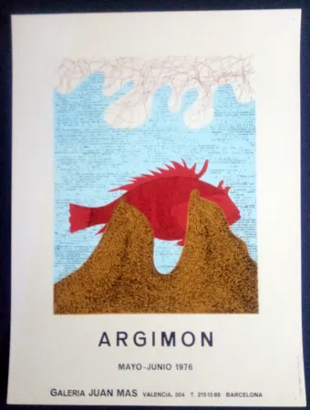 Poster Argimon - ARGIMON - MAYO JUNIO 1976 - GALERIA JUAN MAS