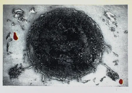 Etching And Aquatint Argimon - Cercle negre