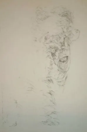 Lithograph Arhika - Autoportrait