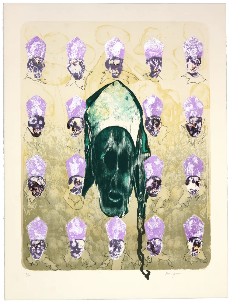 Lithograph Aritza - Papa Verde