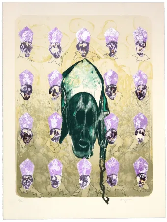 Lithograph Aritza - Papa Verde