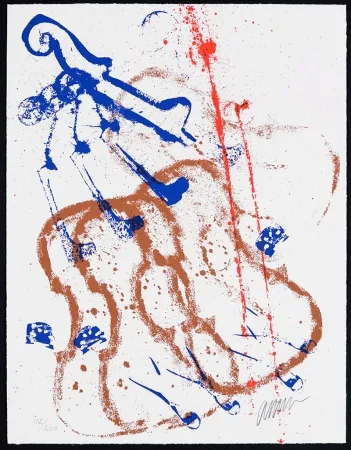 Screenprint Arman - Accords à cordes I