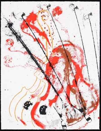 Screenprint Arman - Accords à cordes III