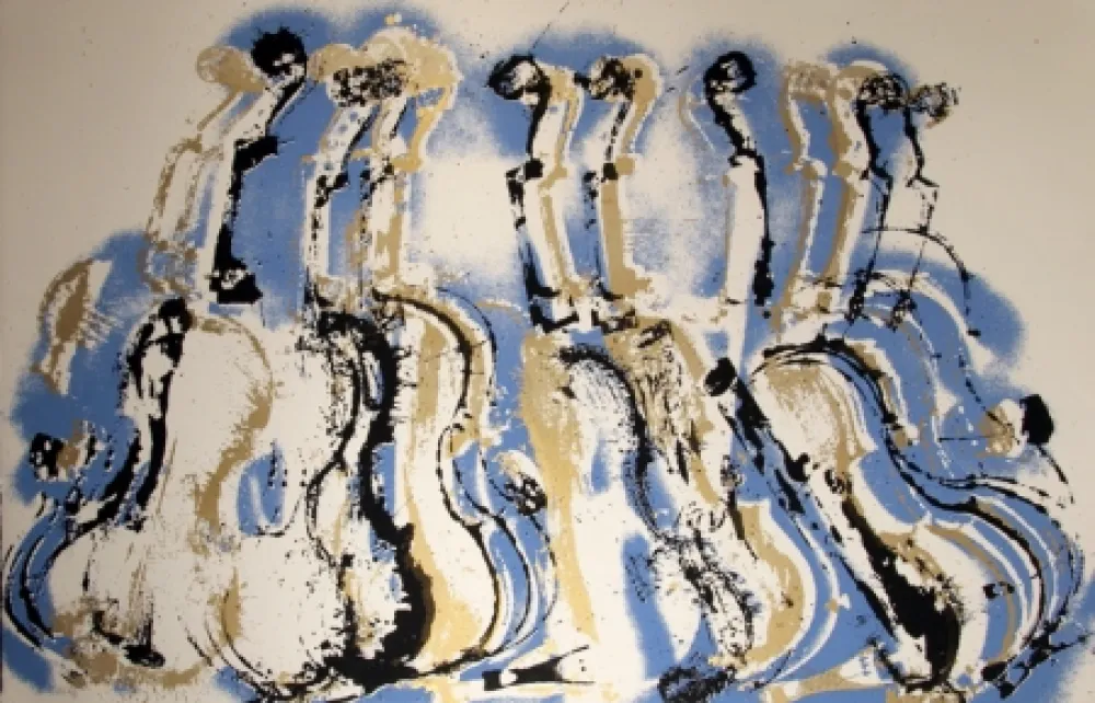 Screenprint Arman - Blue Variations