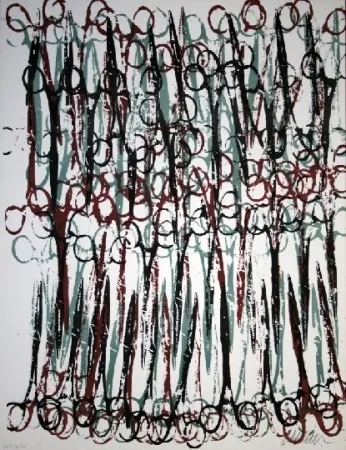 Lithograph Arman - Ciseaux