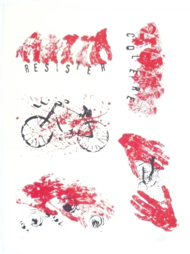 Lithograph Arman - Colère, Résister