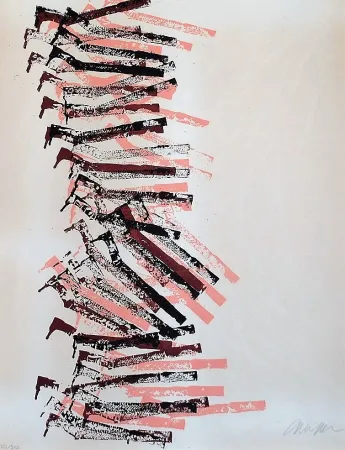 Lithograph Arman - Drill's Fall