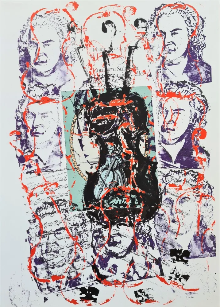 Lithograph Arman - Johann Sebastian Bach