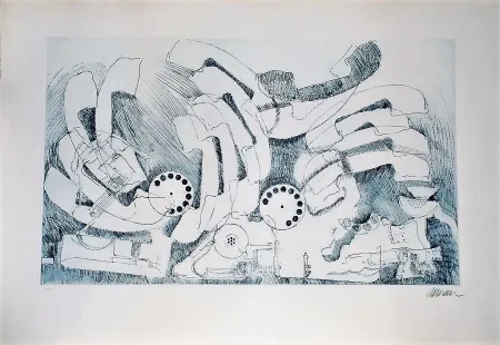 Lithograph Arman - Les téléphones