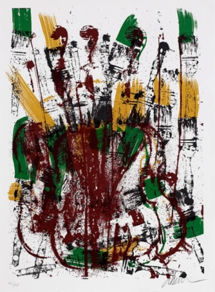 Screenprint Arman - Melodie brossée I