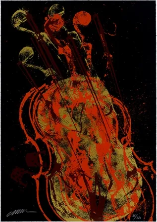 Screenprint Arman - Melody for Strings 1