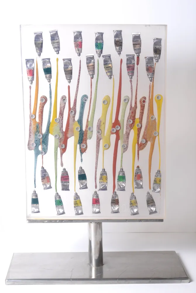 No Technical Arman - Paint Tubes, circa 1967 - Hand-signed