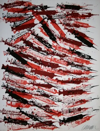 Lithograph Arman - Seringues