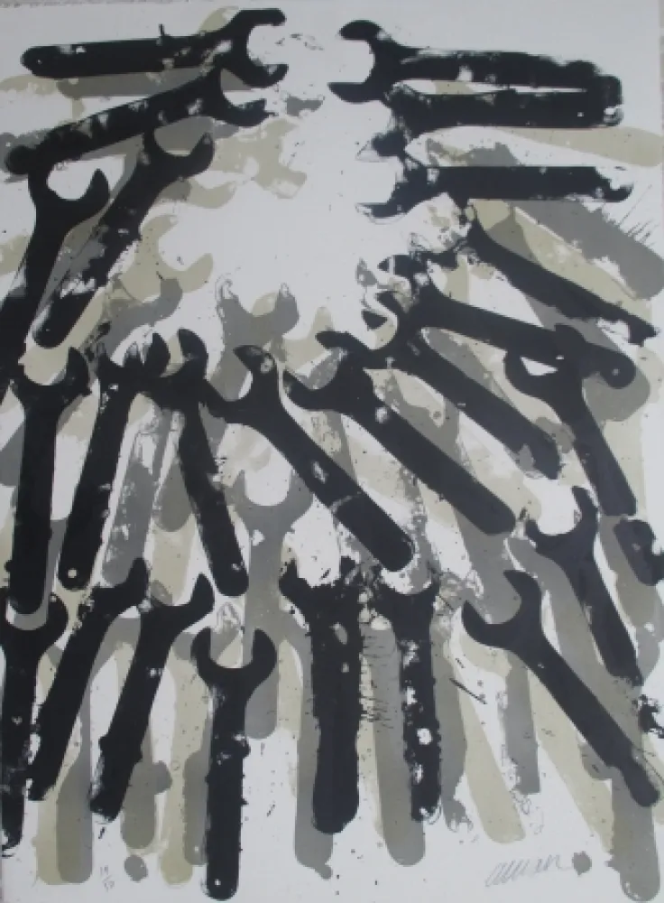 Lithograph Arman - Tools 1