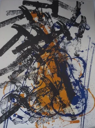 Lithograph Arman - Violon et marteaux