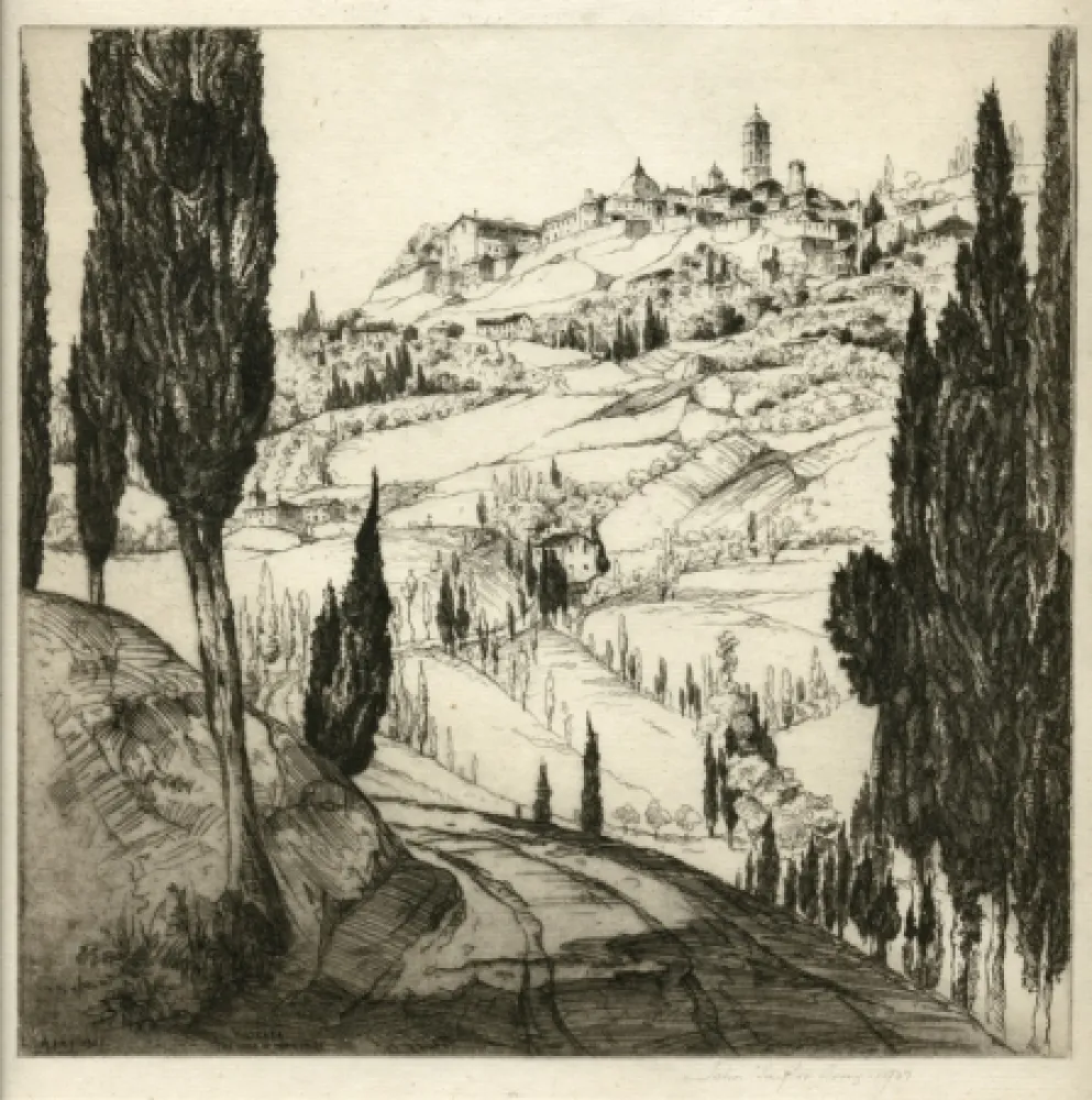 Engraving Arms - Volterra, the Town in the Clouds