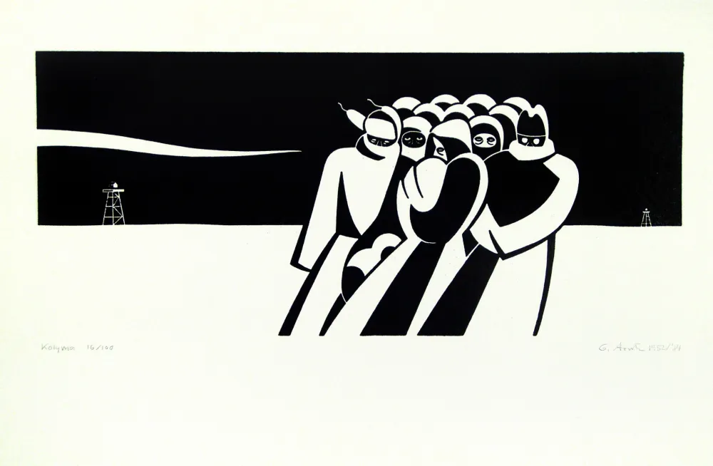 Linocut Arntz - Kolyma