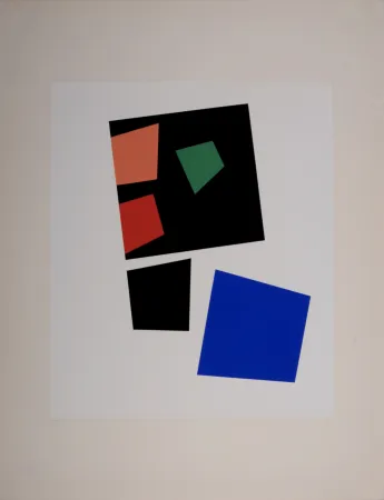 Screenprint Arp - Construction 'Selon les lois du hasard', 1918/1959