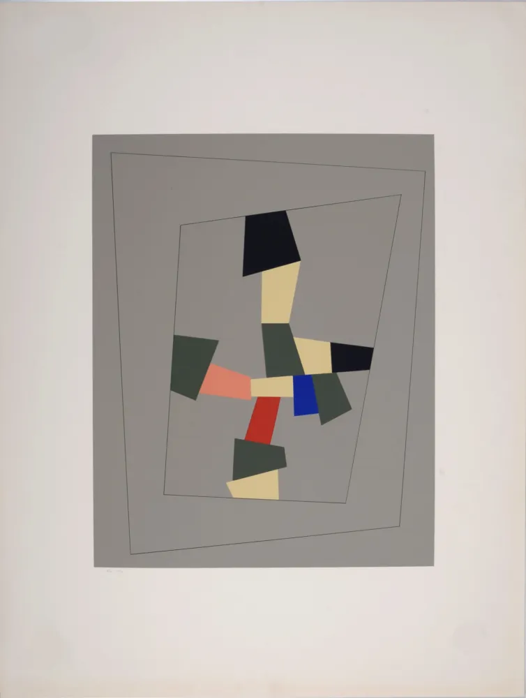 Screenprint Arp - “Croix-collage”. 1917-1959