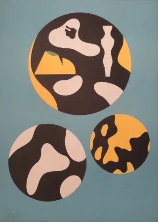 Lithograph Arp - De la famille des étoiles.