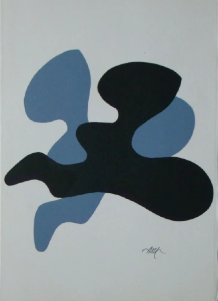 Woodcut Arp - Die Menschen sind wie die Fliegen