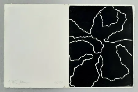 Linocut Arp - Fleurs