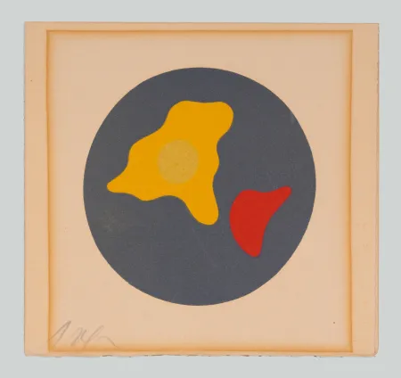 Woodcut Arp - Formen in Kreis