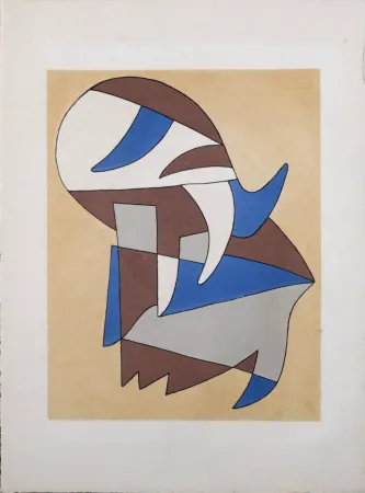 Lithograph Arp - Jean Arp & Alberto Magnelli  - Untitled Collaboration, Aux Nourritures Terrestres, 1950 