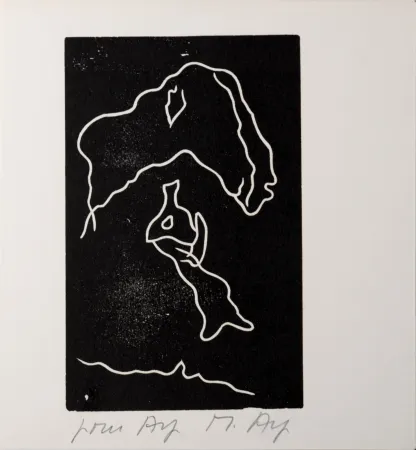 Woodcut Arp - Multiple Femme II, 1956
