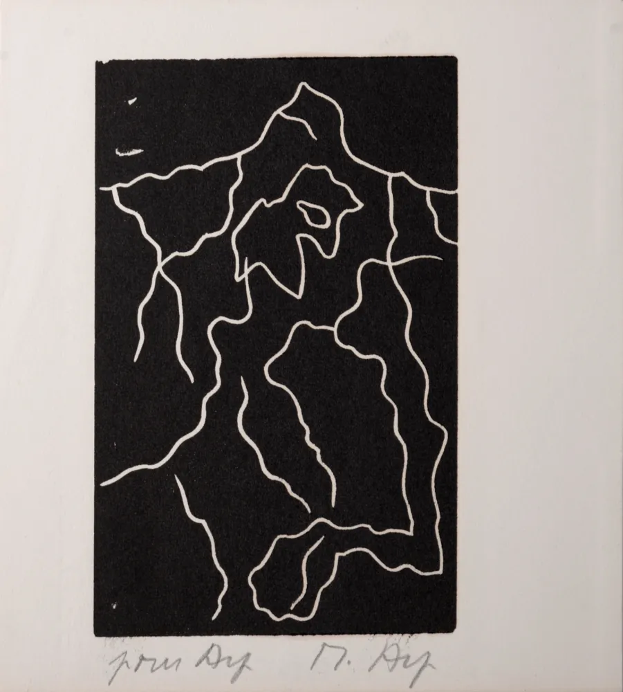 Woodcut Arp - Multiple Femme III, 1956