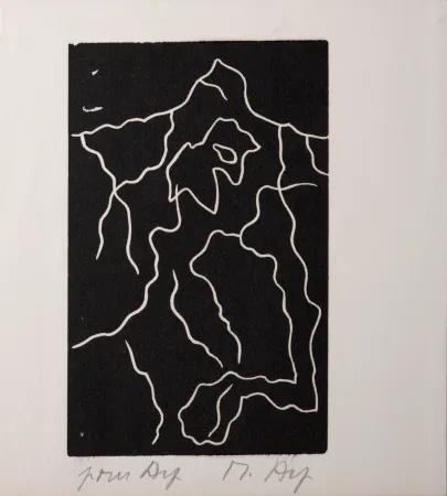 Woodcut Arp - Multiple Femme III, 1956