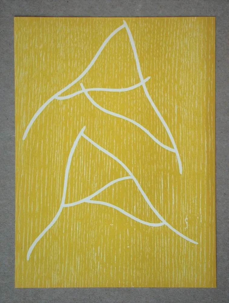 Woodcut Arp - On my way